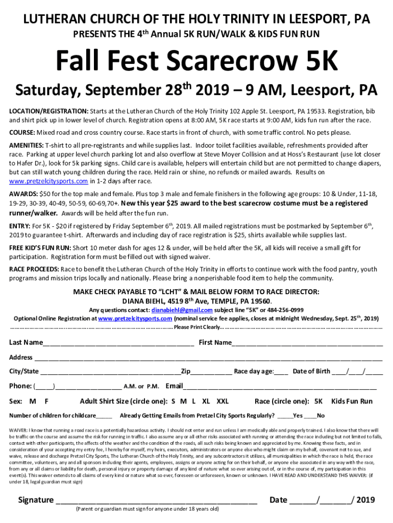 Fillable Online Lutheran Church of the Holy Trinity in Leesport, Pa Fax