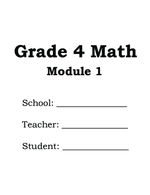 Fillable Online Eureka Math Homework Time Grade 4 Module 1 Lesson 1 Fax