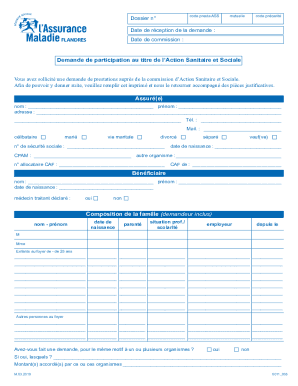 French Social and Health Action Request Form