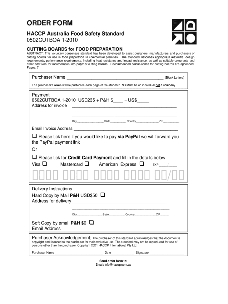 Fillable Online Food Safety Program Template Supplementary Practices