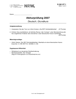 Ausfüllbar Online Analysieren Sie den Text von Ulrich Greiner Die ZEIT