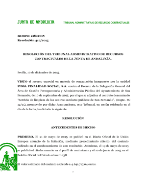 Tribunal Administrativo de Recursos Contractuales del ...