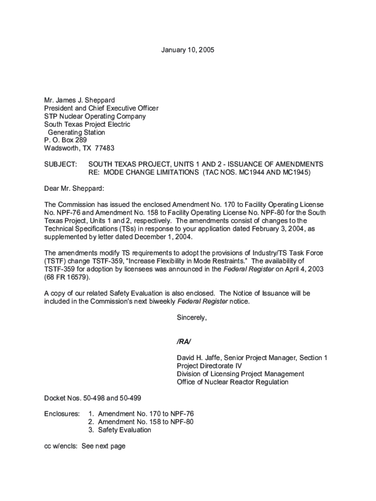 Fillable Online South Texas Project Electric Generation Station, Units