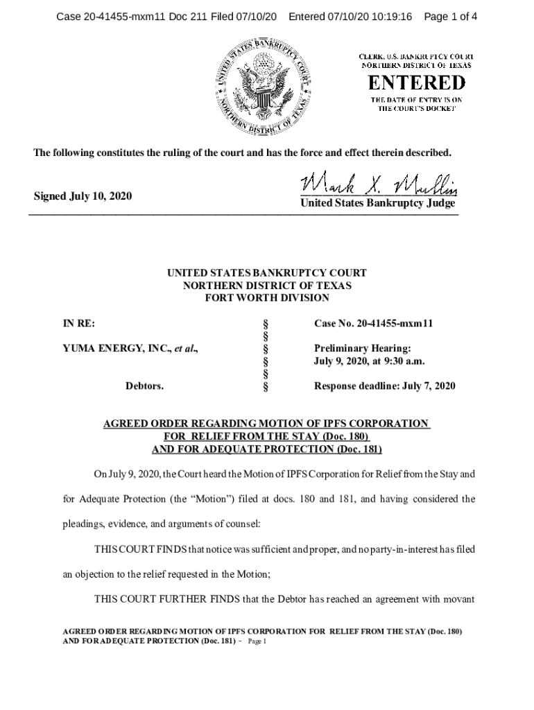 Fillable Online Motion to Lift Stay and for Adequate Protection Fax