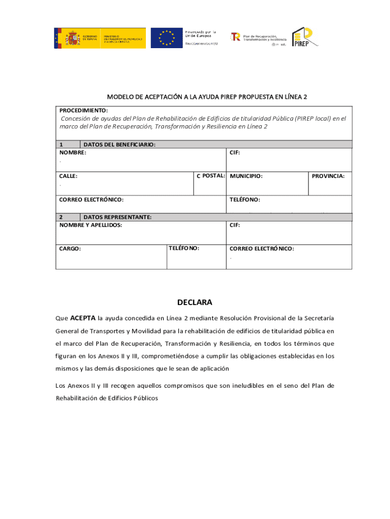 Modelo De Aceptaci n a La Ayuda Pirep Propuesta L nea 2 Preview on Page 1