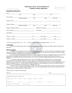 Buffalo Civic Auto Ramps Part-Time Monthly Parker Program