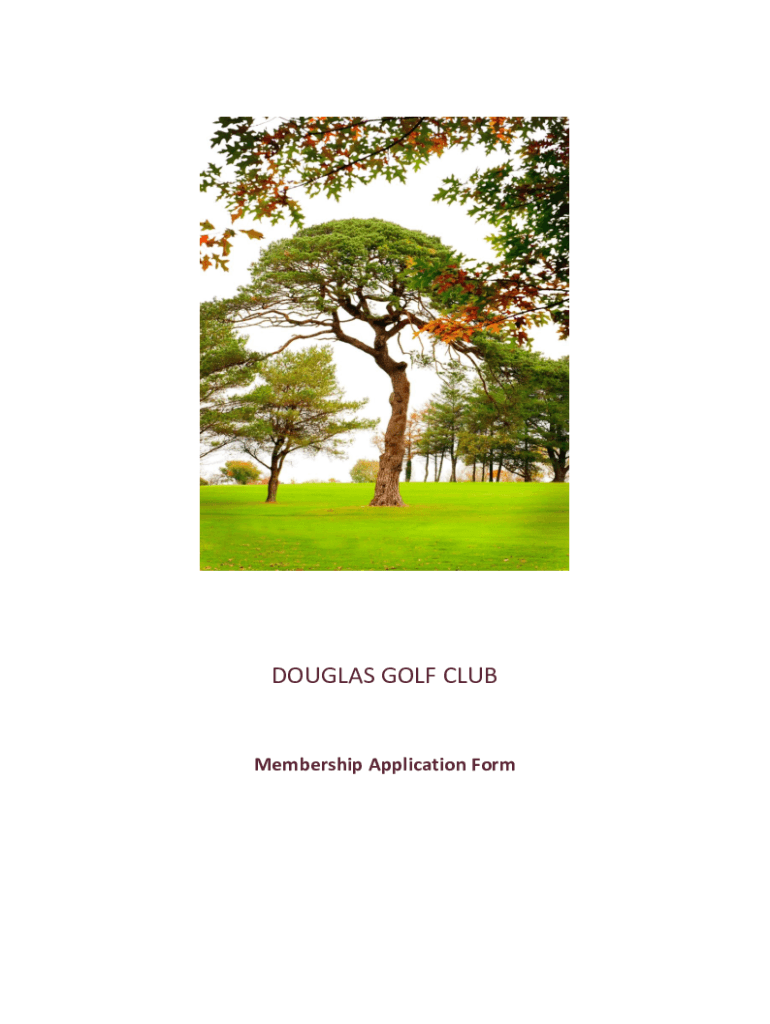 Fillable Online Douglas Golf & Country Club Fax Email Print pdfFiller