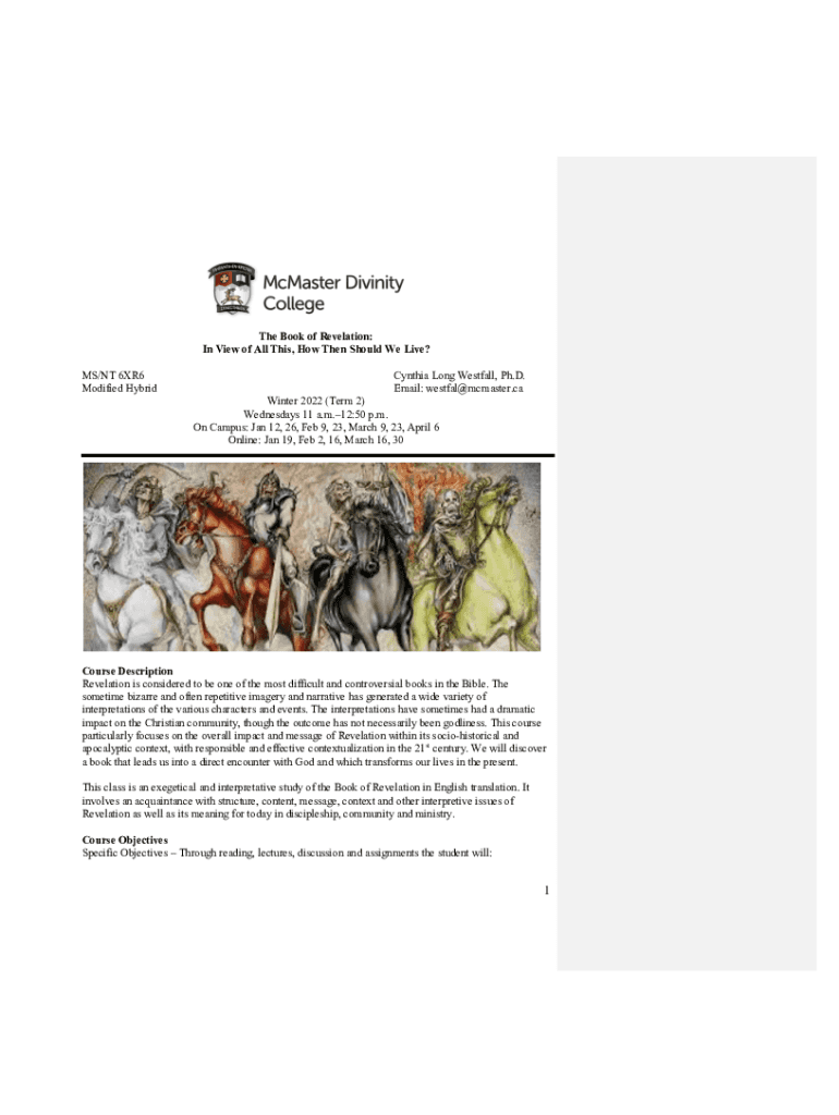 Fillable Online The Book of Revelation: Fax Email Print - pdfFiller