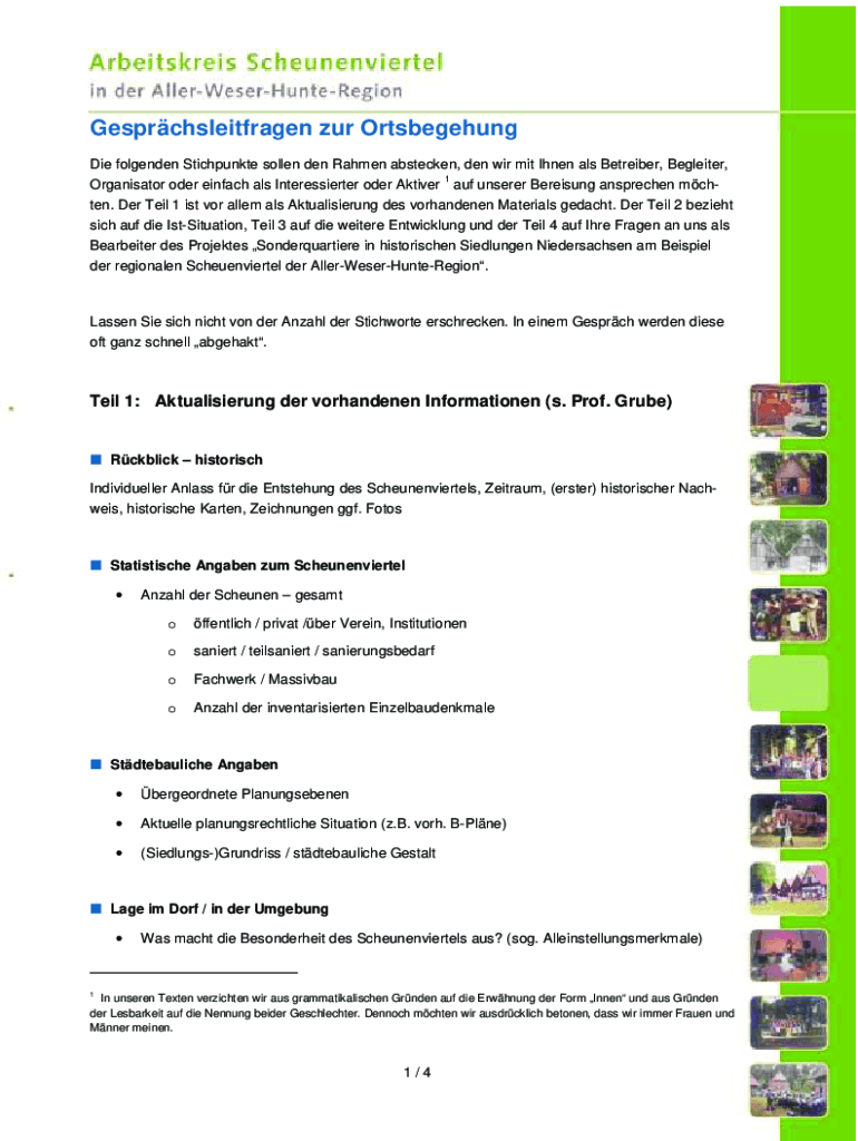 Ausfüllbar Online Die folgenden Stichpunkte sollen den Rahmen abstecken ...