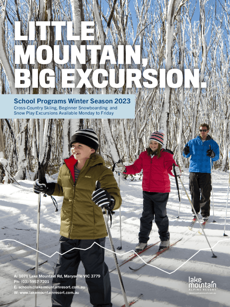 Fillable Online Lake Mountain Alpine Resort Melbourne's Closest Ski