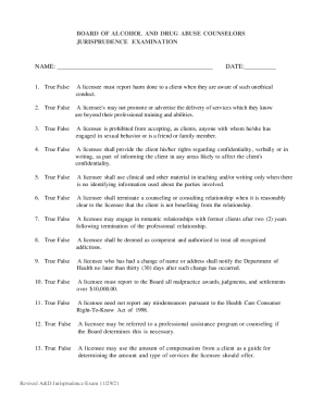 board of alcohol and drug abuse counselors jurisprudence ...