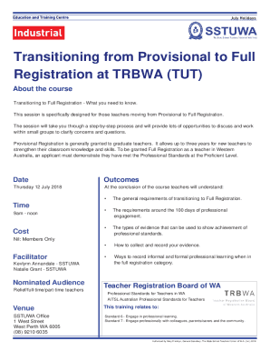 Fillable Online Transition to Full Registration - Application Fax Email ...