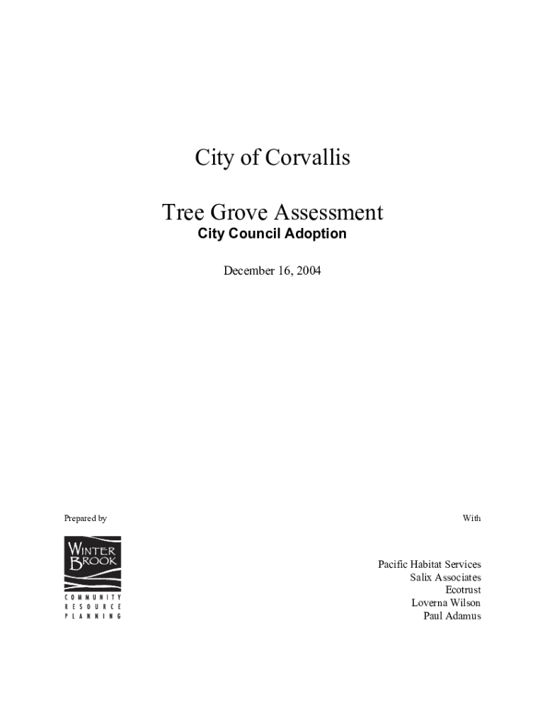 Fillable Online Tree Grove Assessment Fax Email Print pdfFiller