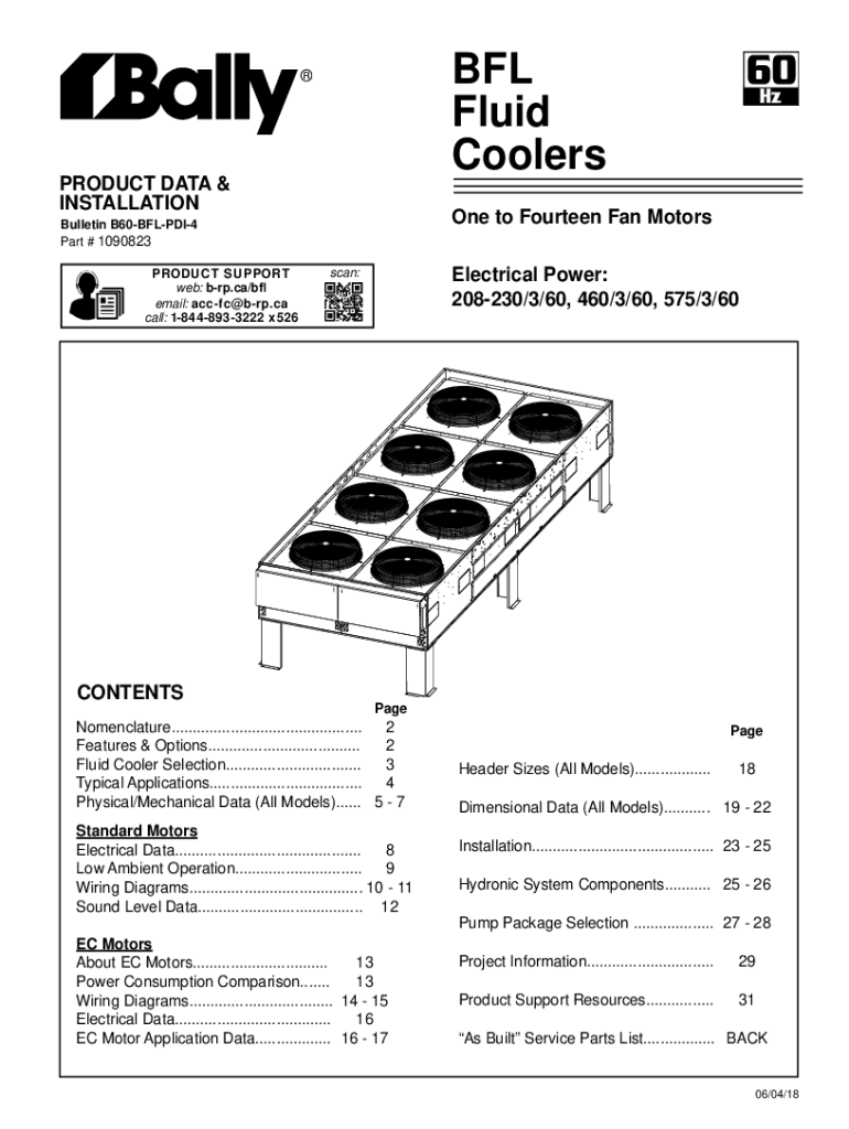 Fillable Online docs brp BFL Large Direct Drive Fluid Coolers