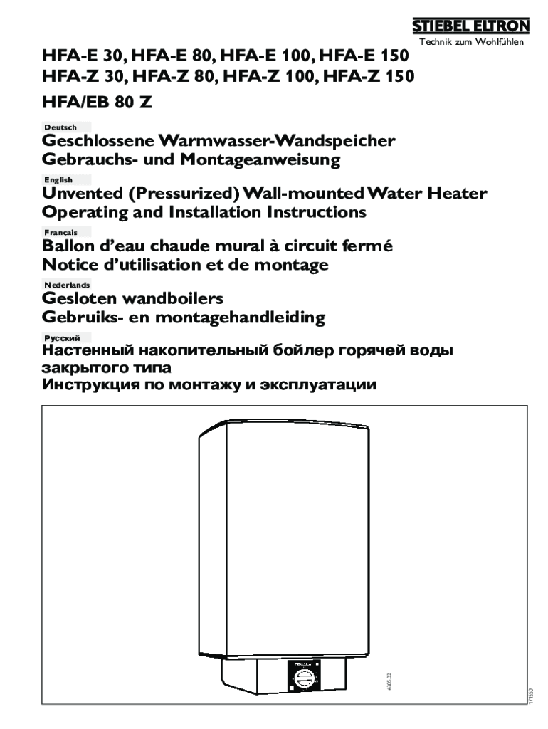 Ausfüllbar Online HFAE 30, HFAE 80, HFAE 100, HFAE 150 HFAZ