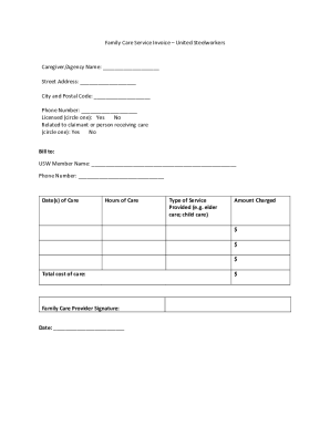 Family Care Service InvoiceFinal EN