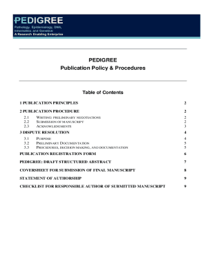 Policies and Forms - Pedigree