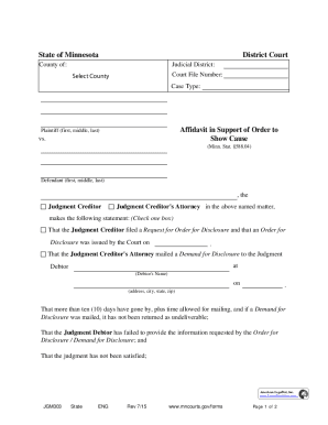 Chapter 3: Affidavit in Support of Motion to Modify Child Support