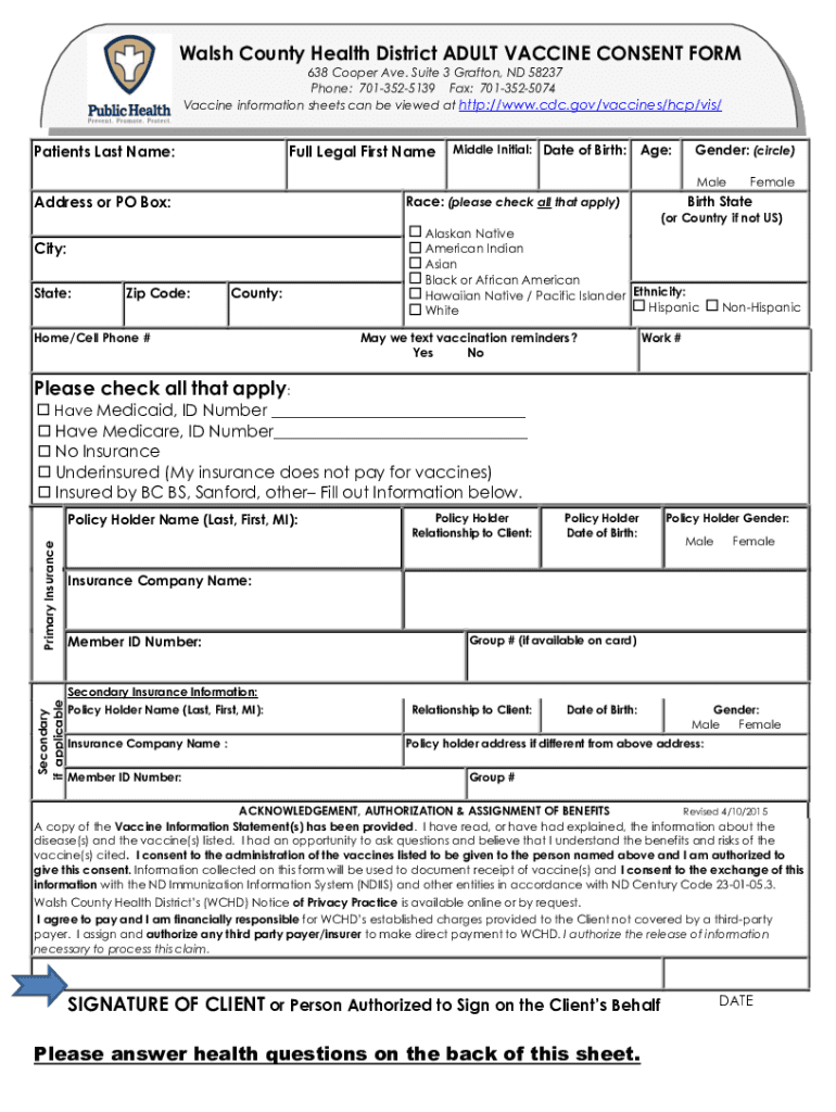 Fillable Online Northern Valley Human Service Zone (Walsh) Fax Email