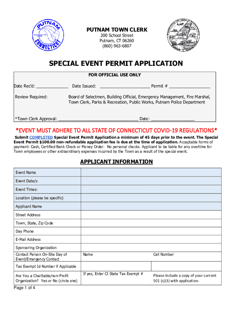 Fillable Online Putnam Police DeptRESOURCES: Pistol Permit Application ...