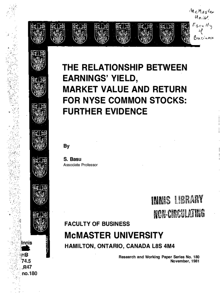 Fillable Online Earnings Yield Definition, Example, and How To