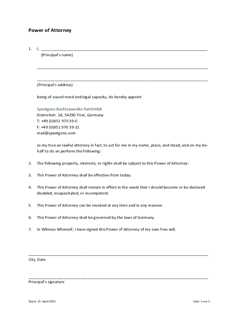 Ausfüllbar Online Who Can Override a Power of Attorney? Fax Email