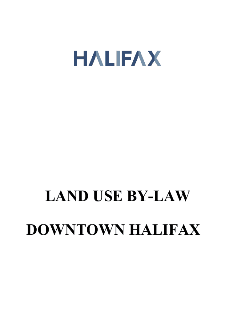 Fillable Online LAND USE BYLAW DOWNTOWN HALIFAX Fax Email Print