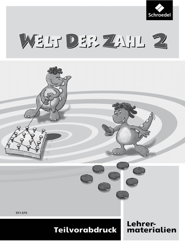 Ausfüllbar Online Lehrermaterialien WELT DER ZAHL 2 Fax Email Drucken pdfFiller