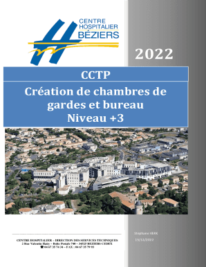 CCTP Cration de chambres de gardes et bureau Niveau +3