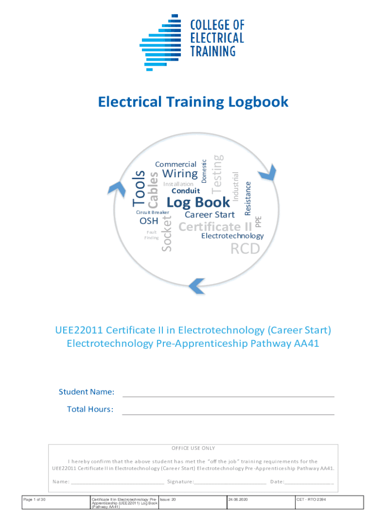 Fillable Online Certificate II in Electrotechnology (Career Start ...