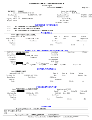 INCIDENT OFFENSE(S) VICTIM(S) COMPLAINANT(S) OTHERS ...