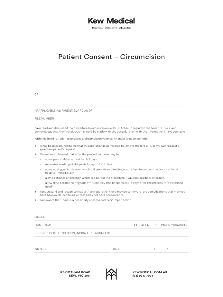 Fillable Online Disclosure And Consent For Circumcision Fax Email Print ...