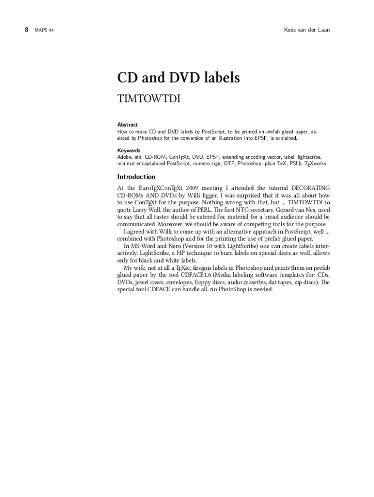 Fillable Online Template needed for Memorex CD or DVD Labels Fax Email ...