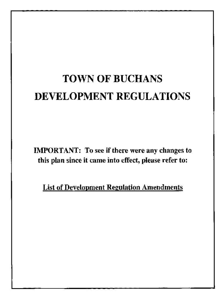 Fillable Online Land Use Planning Registry for the Town of Buchans Fax