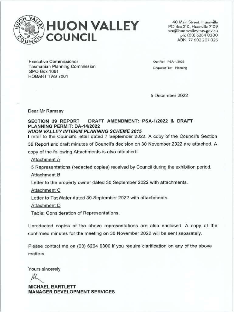 Fillable Online Amendments to the Land Use Planning and Approvals Act