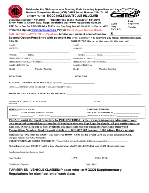 entry form mgcc n/cle multi club hillclimb