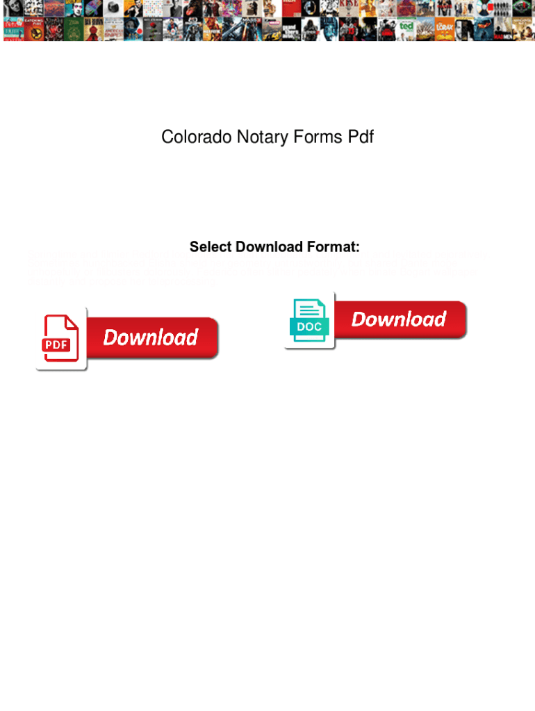 Fillable Online Colorado Notary Forms Pdf formats. Colorado Notary