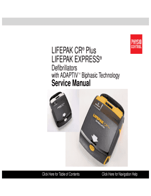 Fillable Online LIFEPAK CR Plus LIFEPAK EXPRESS Service Manual Fax ...