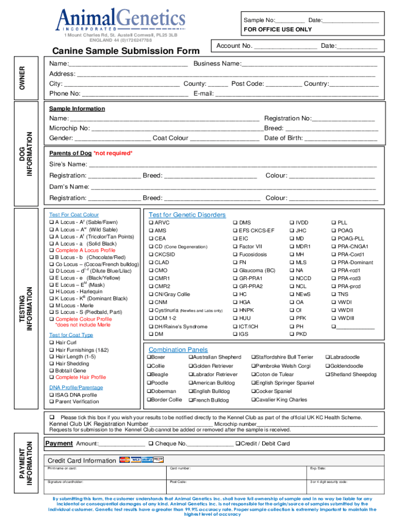 ANIMAL GENETICS (UK) LTD persons with significant control Preview on Page 1