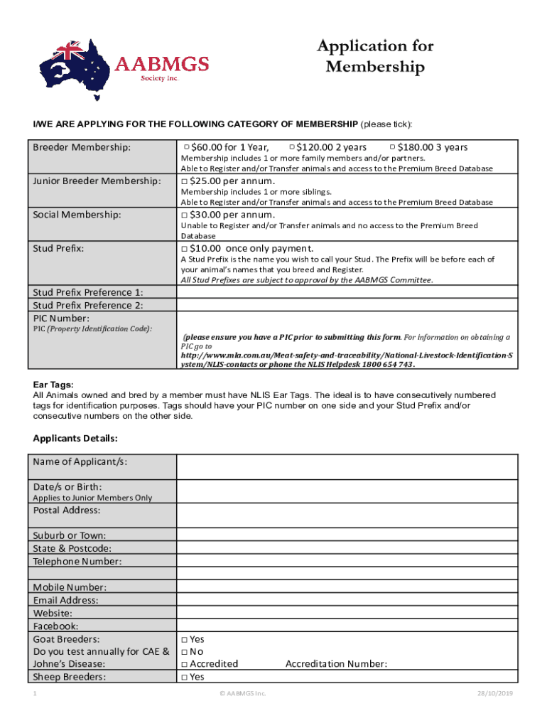 Fillable Online Dog Breeders License Application ANNUAL FEE 50.00 Fax