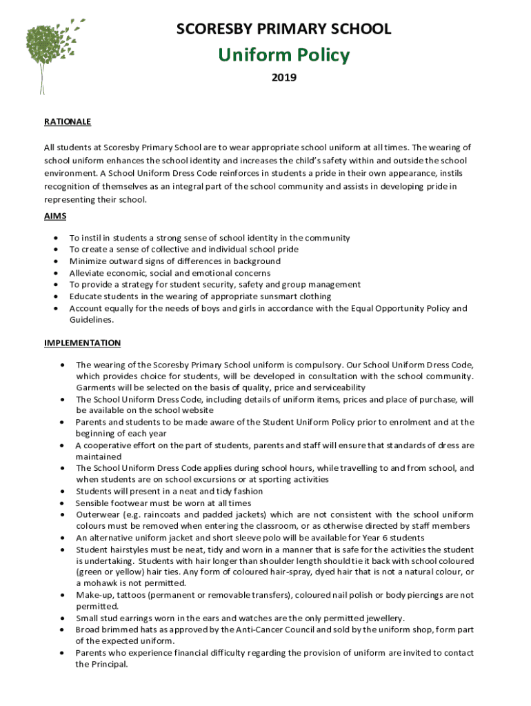 Fillable Online (PDF) School uniform policy's adverse impact on equity Fax Email Print