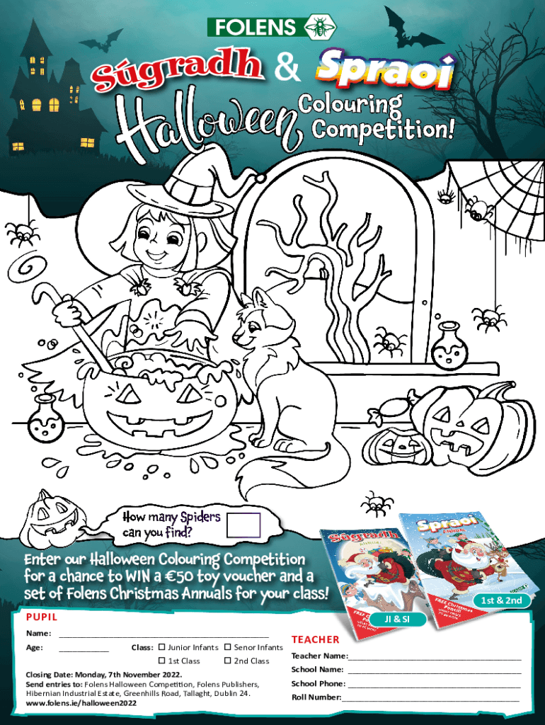 Fillable Online Enter our Halloween Colouring Competition for a chance ...