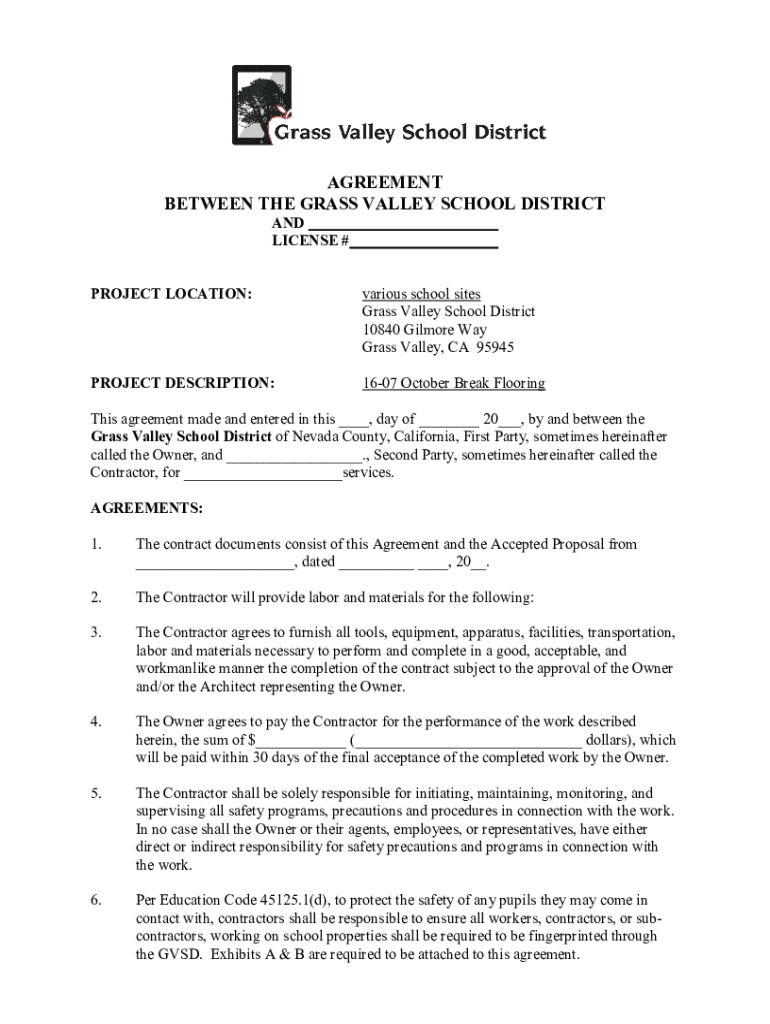 Fillable Online Grass Valley School District Forms & Documents Fax
