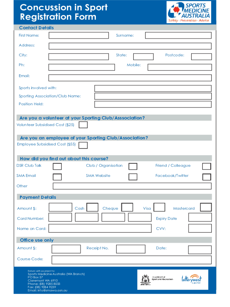 Fillable Online slinger park & recreation department program