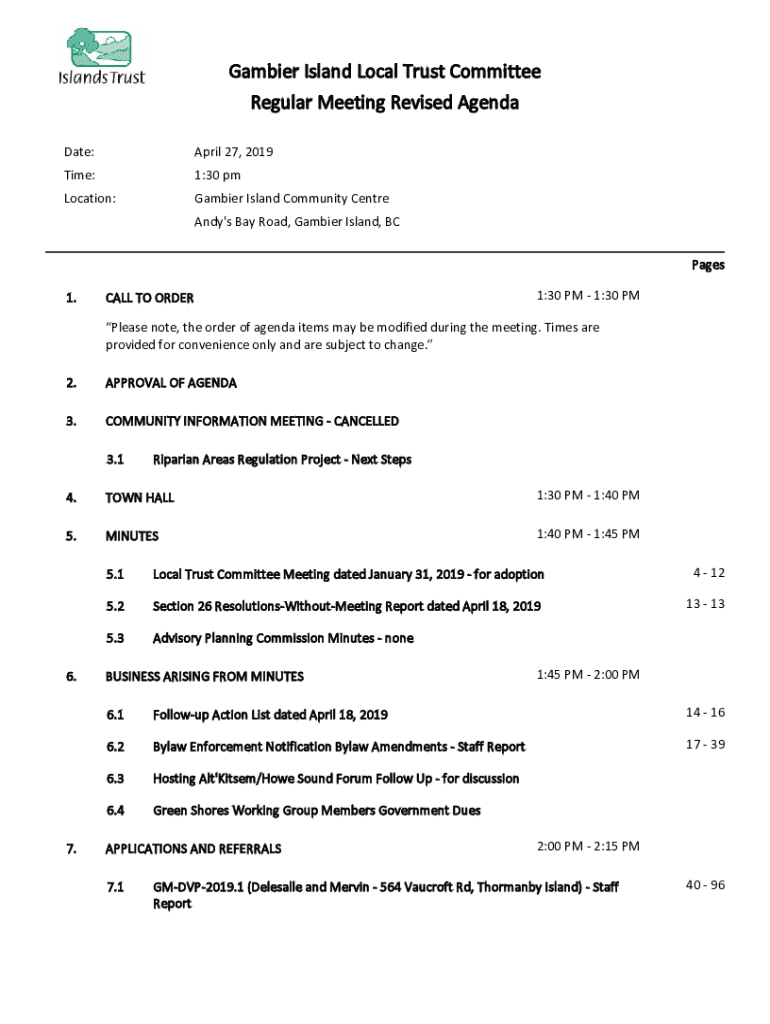 Fillable Online islandstrust bc Gambier Island Community Centre Fax