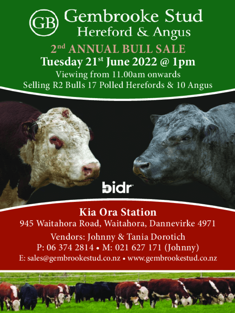 Fillable Online pivotdesign co Gembrooke Stud Polled Hereford & Angus