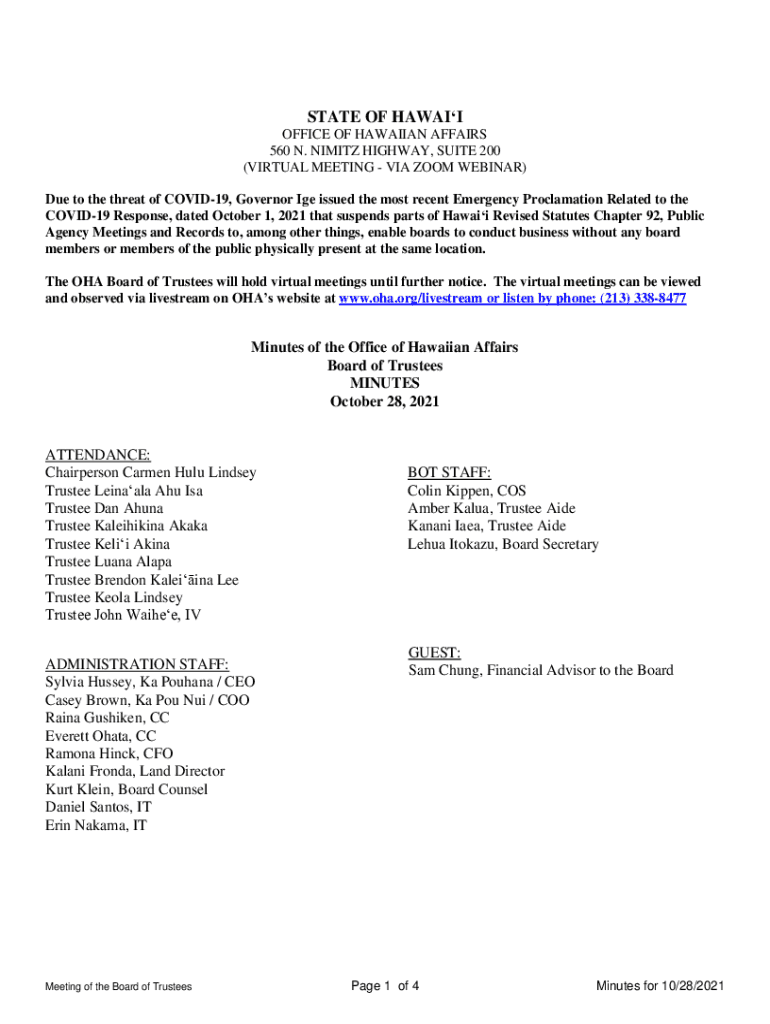 Fillable Online COVID-19 Response, dated October 1, 2021 that suspends ...
