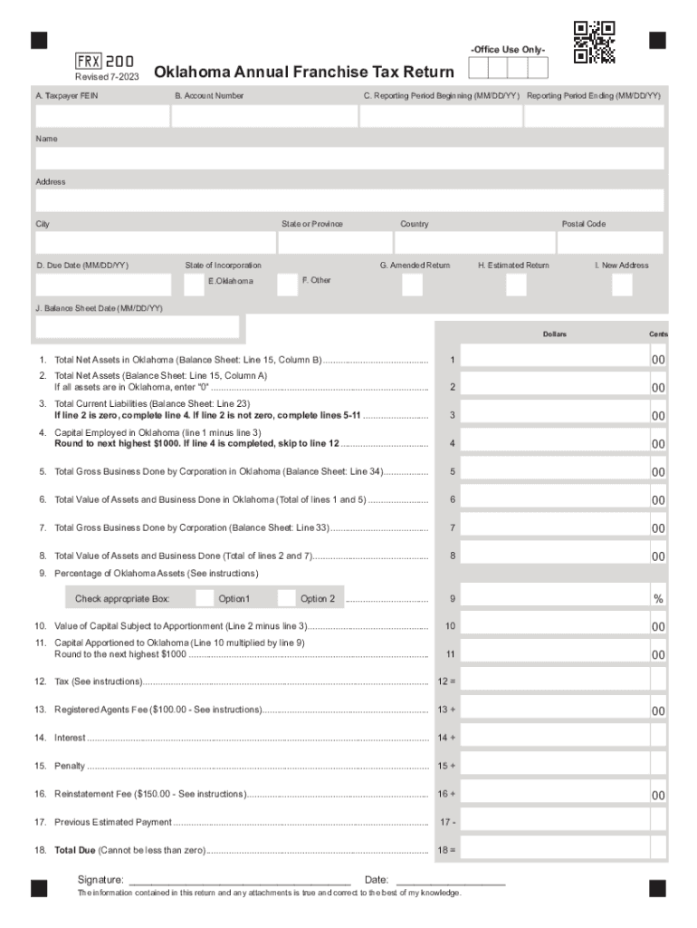 form 200 f oklahoma Preview on Page 1