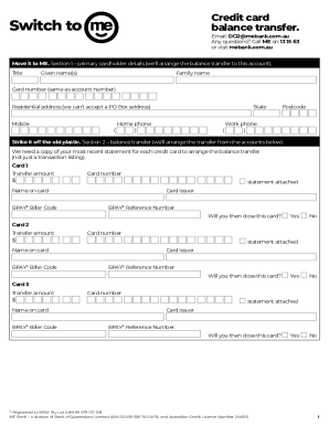 Fillable Online Credit Card Balance Transfer Request form. Fax Email