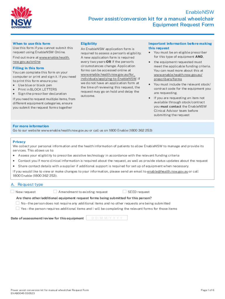 Fillable Online Power assist conversion kit for a manual wheelchair